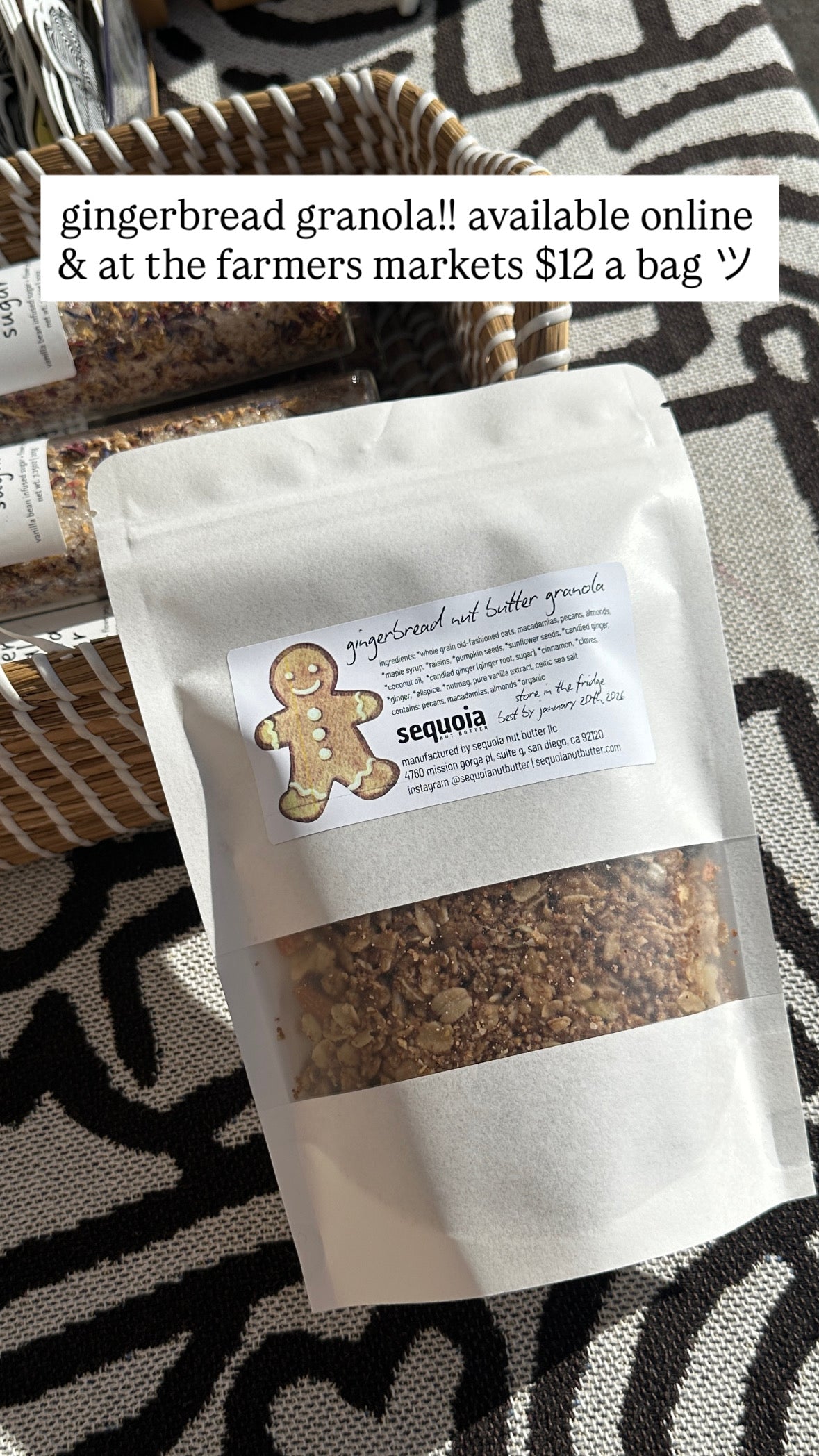 gingerbread cookie granola