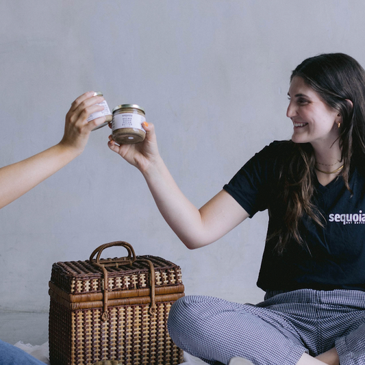 Owner & Maker of Sequoia Nut Butter - Samantha Grant (right)
Nut Butter Connoisseur/ Pro Taste Tester - twin sister to owner Hallie Grant (left)