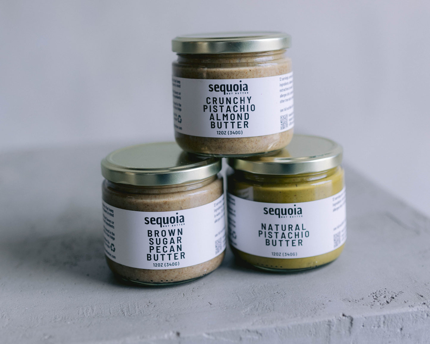 Crunchy Pistachio Almond Butter, Brown Sugar Pecan Butter, Natural Pistachio Butter. Add to your favorite snacks, topping for toast & oatmeal, açaí bowls, smoothies, pancakes, & sooo much more!