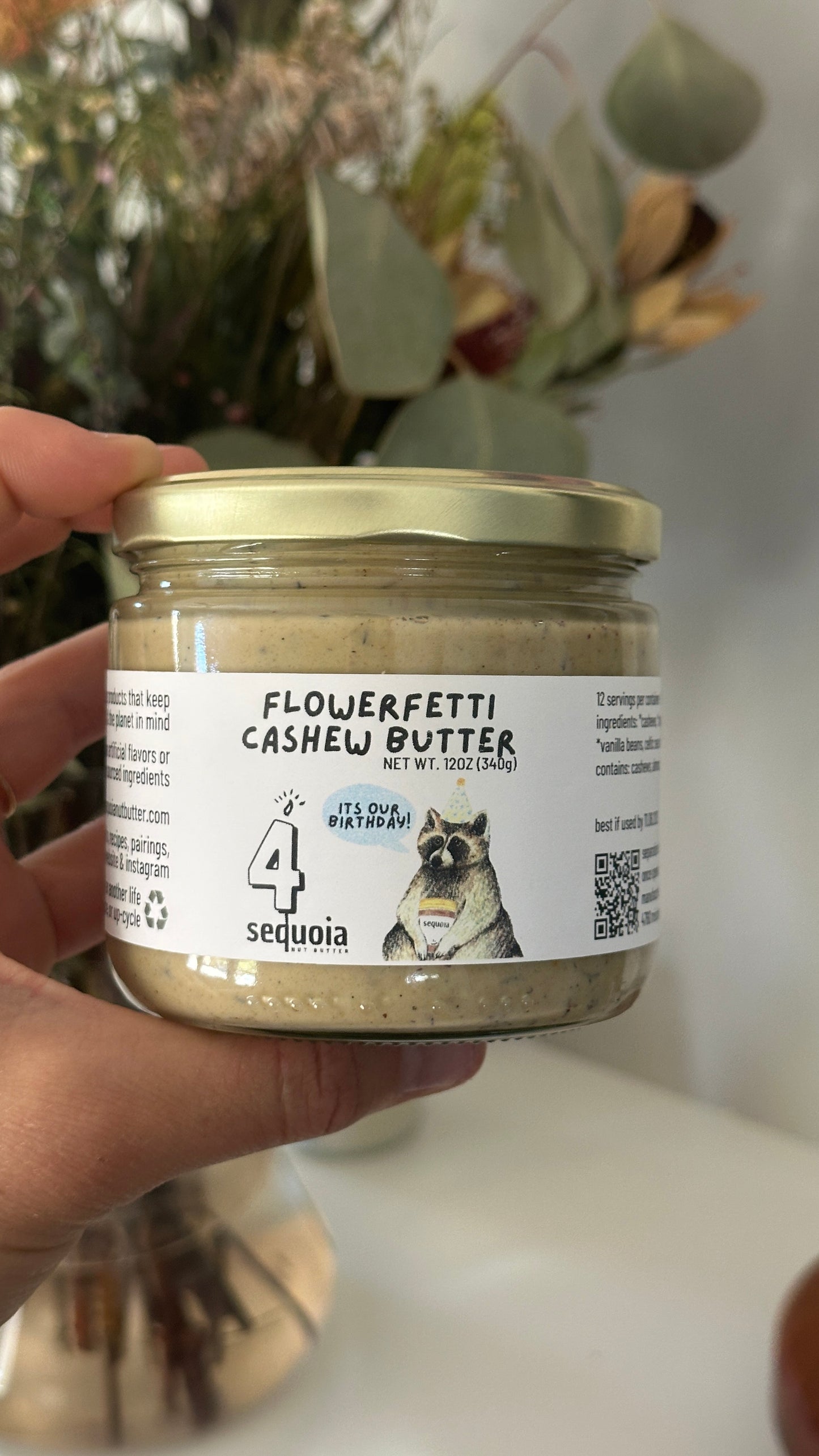 flowerfetti cashew butter | sequoia turns 4 !!