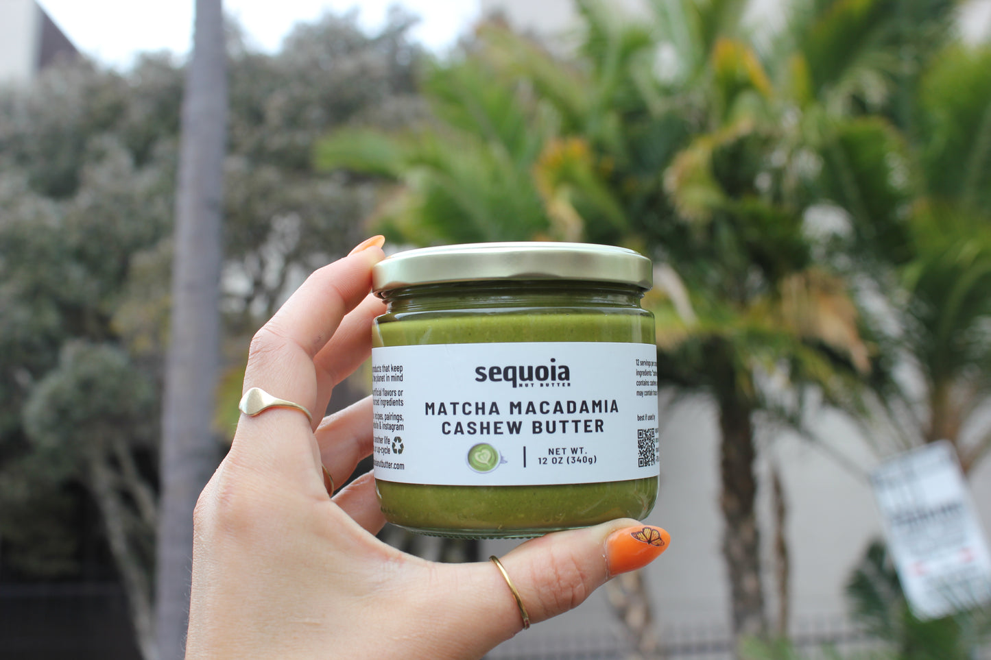 matcha macadamia cashew butter large jar