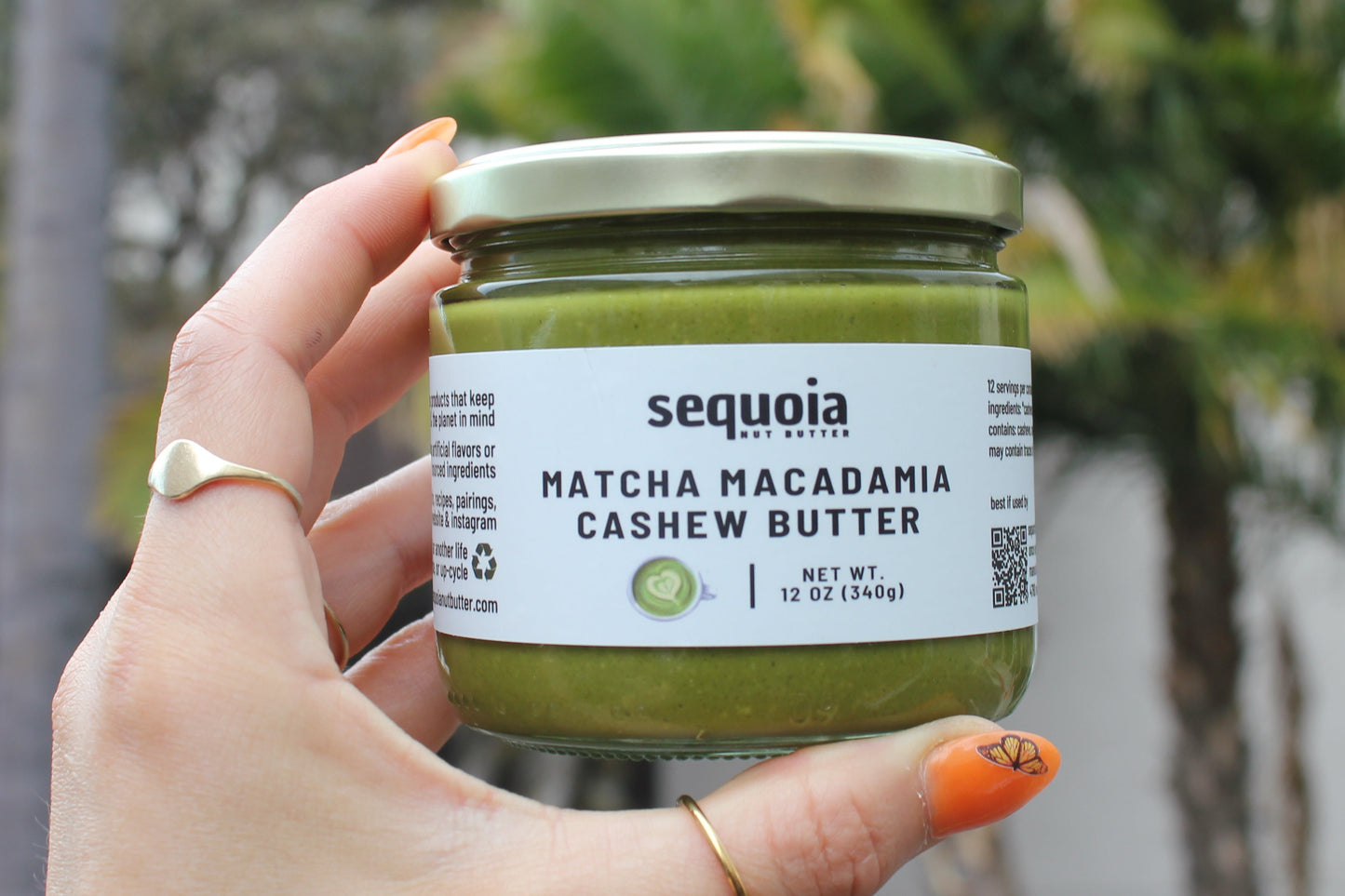 matcha macadamia cashew butter large jar