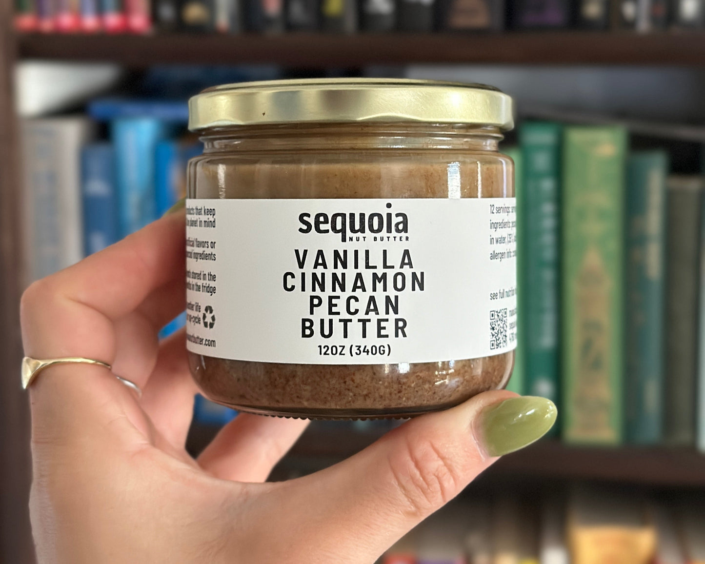 Our natural vanilla cinnamon pecan butter is crafted with premium pecans, pure vanilla, warm cinnamon, and a touch of celtic sea salt. This creamy spread delivers a rich, buttery flavor with subtle sweetness and a hint of spice—perfect for toast, oatmeal, smoothies, and more. No added oils or refined sugars—just pure, delicious goodness. Order now from Sequoia Nut Butter!