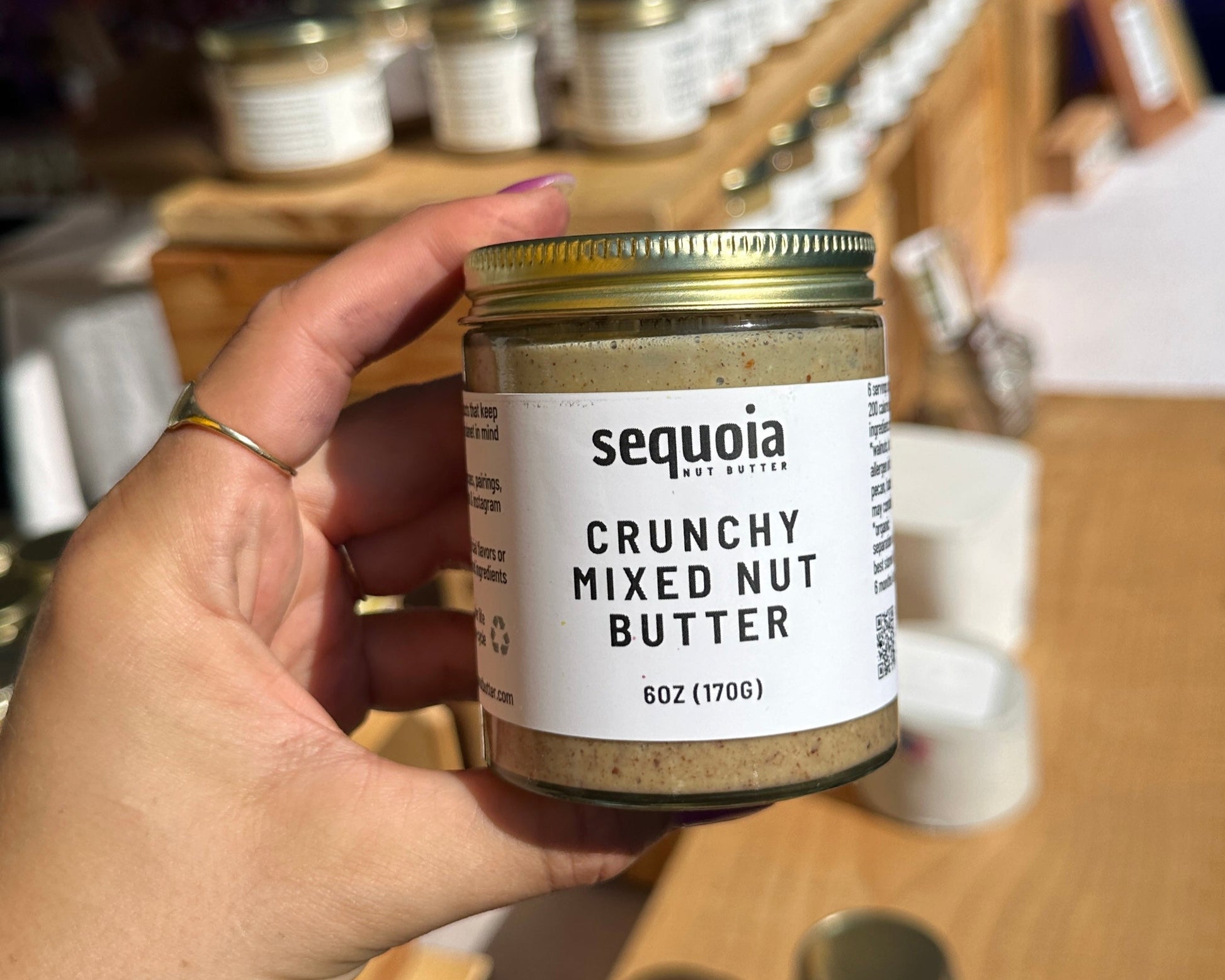 Our natural mixed nut butter is crafted with a blend of premium almonds, organic cashews, pecans, organic walnuts, hazelnuts, and organic brazil nuts, finished with a touch of celtic sea salt. This rich, creamy spread offers a perfectly balanced nutty flavor with no added sugars or oils. Enjoy it spread on toast, stirred through yogurt, oatmeal, or have with slices of apples. Just pure, nutty goodness. Order now from Sequoia Nut Butter!