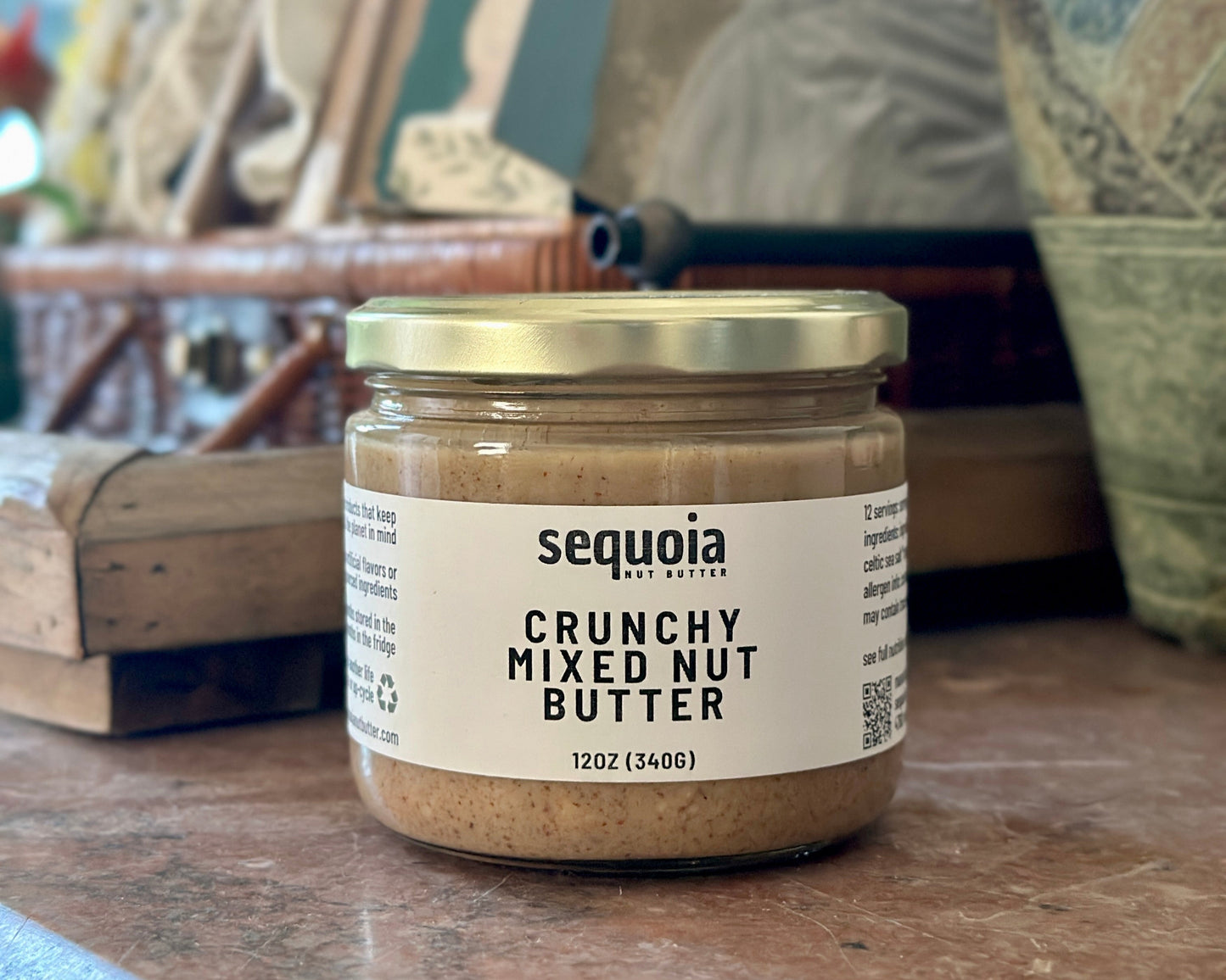 Our natural mixed nut butter is crafted with a blend of premium almonds, organic cashews, pecans, organic walnuts, hazelnuts, and organic brazil nuts, finished with a touch of celtic sea salt. This rich, creamy spread offers a perfectly balanced nutty flavor with no added sugars or oils. Enjoy it spread on toast, stirred through yogurt, oatmeal, or have with slices of apples. Just pure, nutty goodness. Order now from Sequoia Nut Butter!