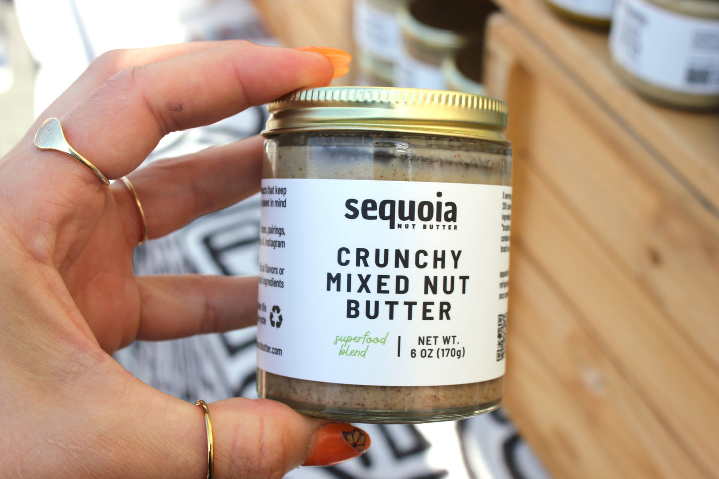 Our natural mixed nut butter is crafted with a blend of premium almonds, organic cashews, pecans, organic walnuts, hazelnuts, and organic brazil nuts, finished with a touch of celtic sea salt. This rich, creamy spread offers a perfectly balanced nutty flavor with no added sugars or oils. Enjoy it spread on toast, stirred through yogurt, oatmeal, or have with slices of apples. Just pure, nutty goodness. Order now from Sequoia Nut Butter!