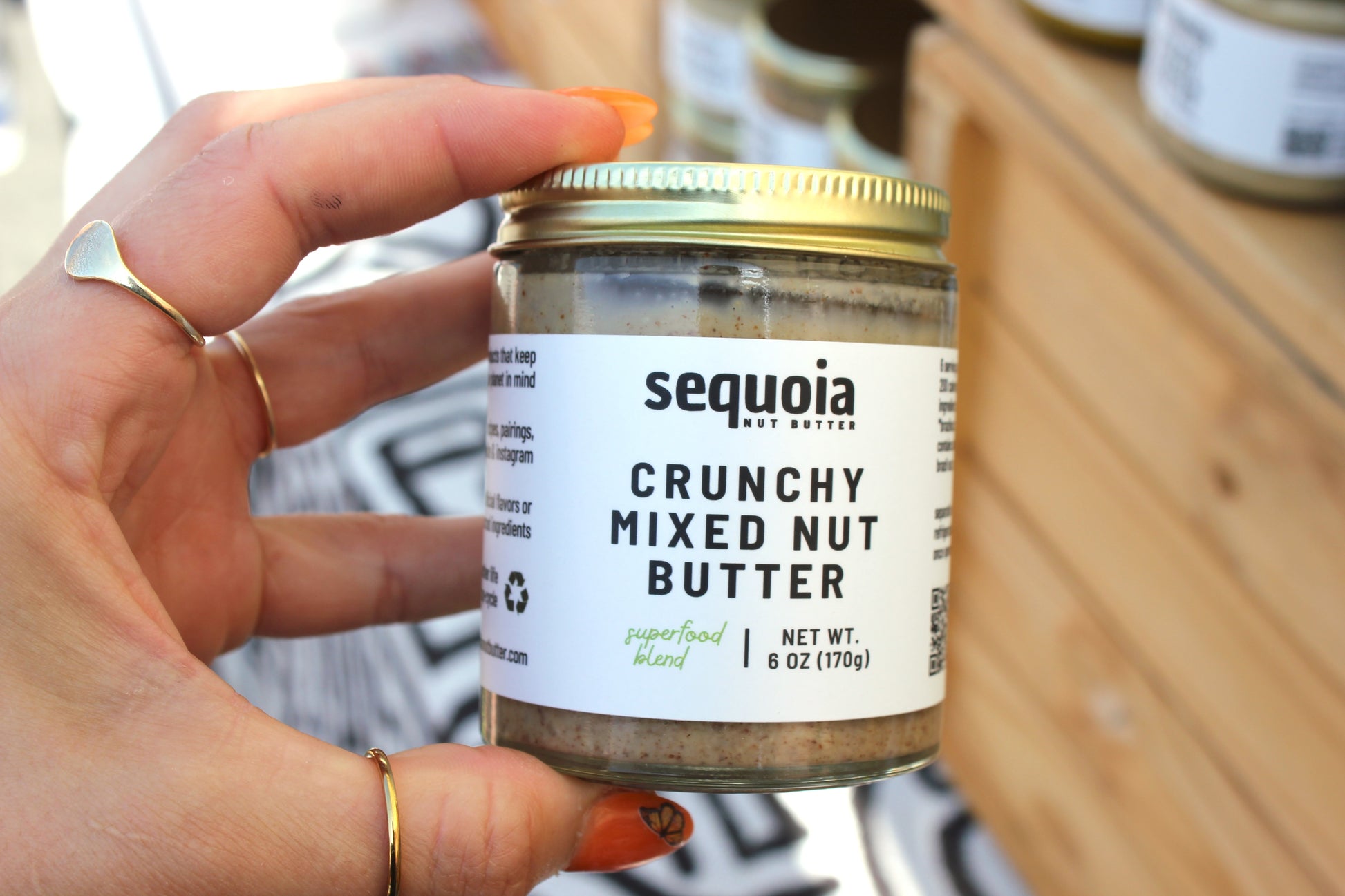 Our natural mixed nut butter is crafted with a blend of premium almonds, organic cashews, pecans, organic walnuts, hazelnuts, and organic brazil nuts, finished with a touch of celtic sea salt. This rich, creamy spread offers a perfectly balanced nutty flavor with no added sugars or oils. Enjoy it spread on toast, stirred through yogurt, oatmeal, or have with slices of apples. Just pure, nutty goodness. Order now from Sequoia Nut Butter!