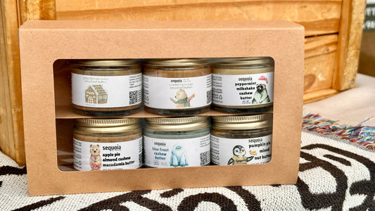 holiday nut butter flight gift box - 6 jars