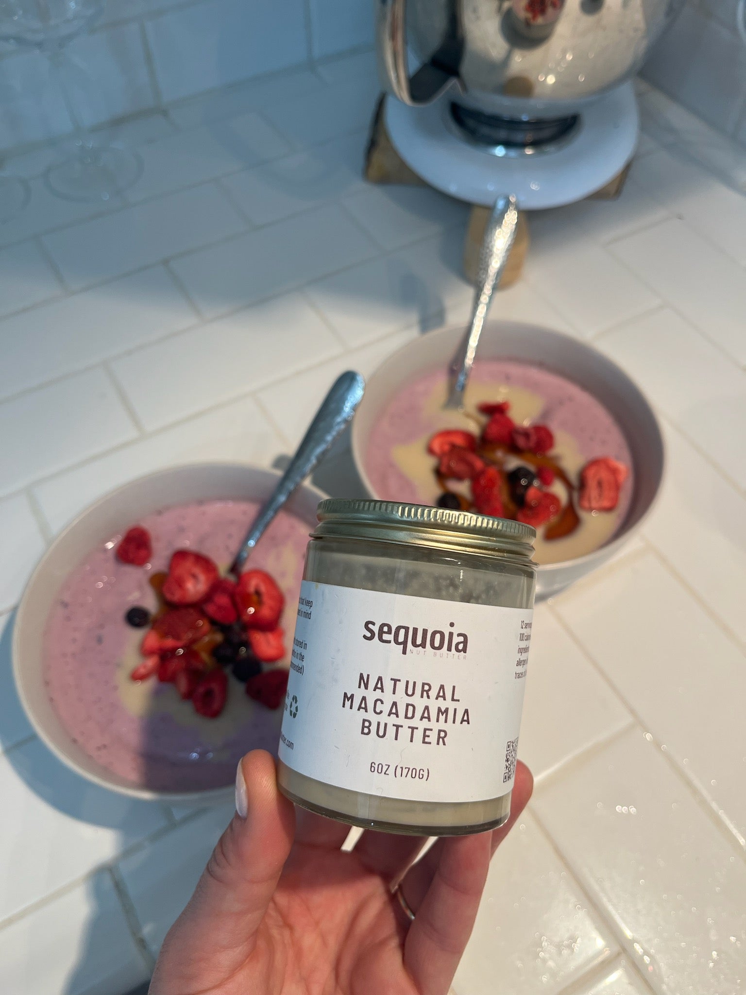Experience the rich, buttery flavor of our natural macadamia butter, made with one ingredient: premium macadamias. This decadent spread pairs perfectly with pancakes, toast, yogurt, smoothies, or tropical fruits, offering a creamy and indulgent treat for any time of day. Order now from Sequoia Nut Butter.