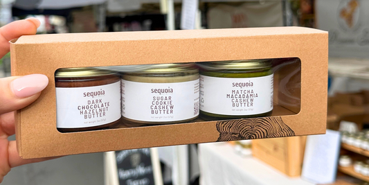 nut butter tasting flight - 3 jars